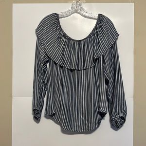 Mossimo XL blue/white off the shoulder shirt